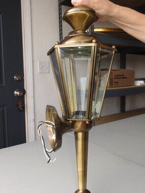 Used Troy Lighting Brass Outdoor Wall Mount Light